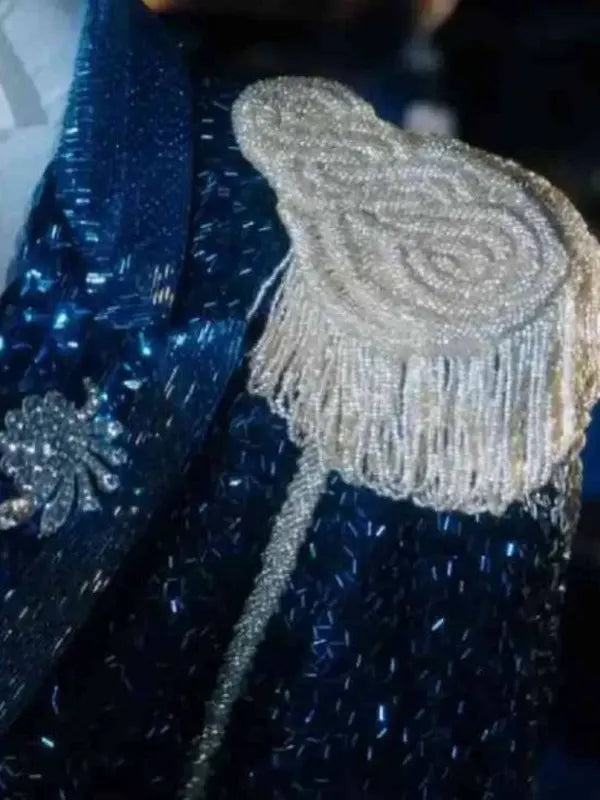 Michael 2026 Jaafar Jackson Blue Sequin Jacket