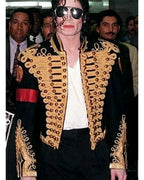 Michael Jackson Black And Gold Military Jacket
