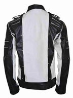 Michael Jackson Black And White Leather Jacket