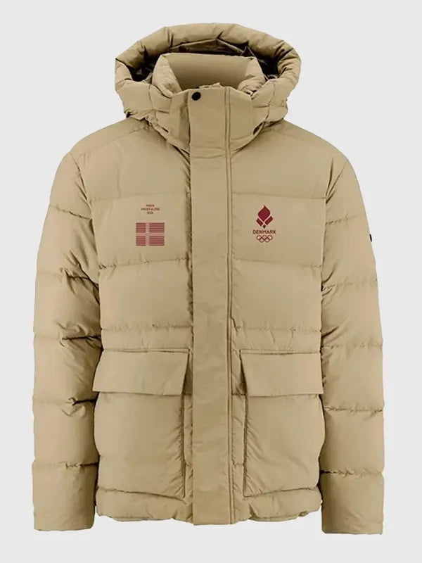 Milano-Cortina-Winter-Olympics-2026-Team-Denmark-Opening-Ceremony-Puffer-Hooded-Jacket
