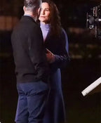 Minnie Driver Run Away S01 Blue Wool Coat