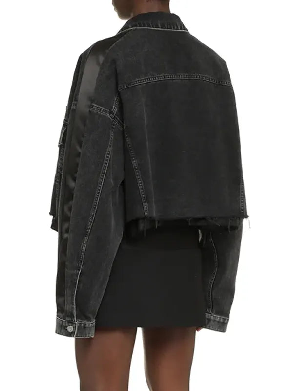 Miu Miu Denim Jacket Black