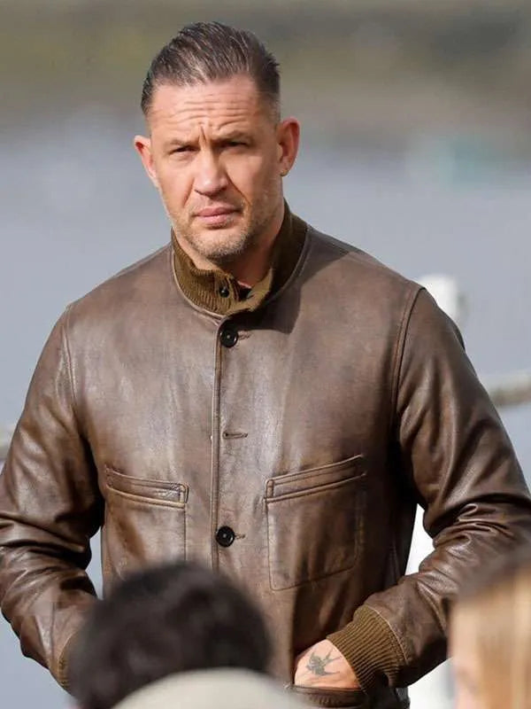 Mobland S02 Tom Hardy Brown Leather Jacket