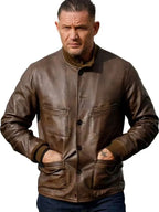 Mobland S02 Tom Hardy Brown Leather Jacket