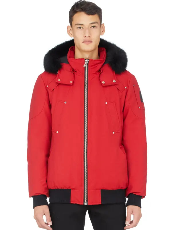 Moose Knuckles Red Fur Jacket
