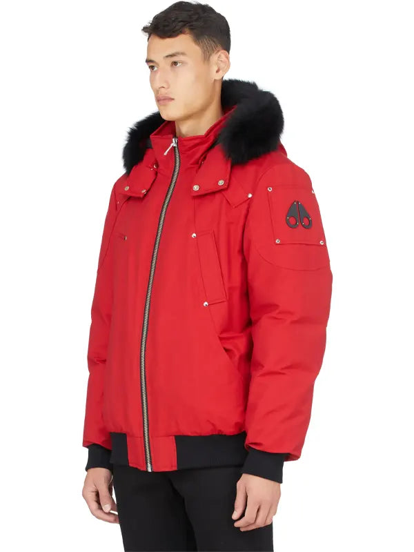 Moose Knuckles Red Fur Jacket