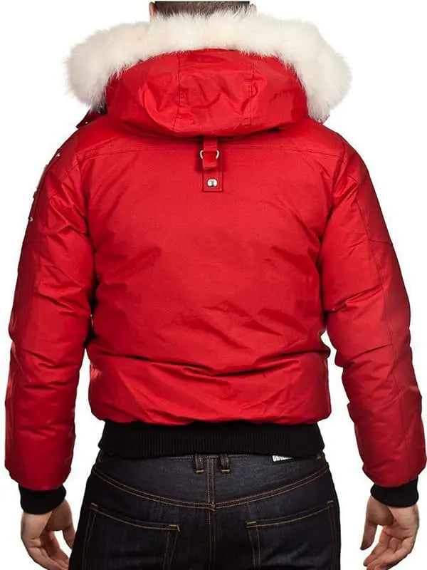 Moose Knuckles Red Fur Jacket