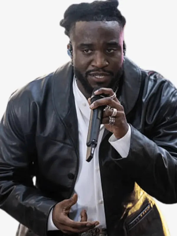NBC’s Today 2026 Shaboozey Black Leather Blazer
