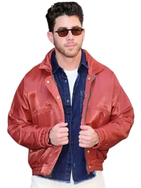 NYC 2026 Nick Jonas Red Jacket
