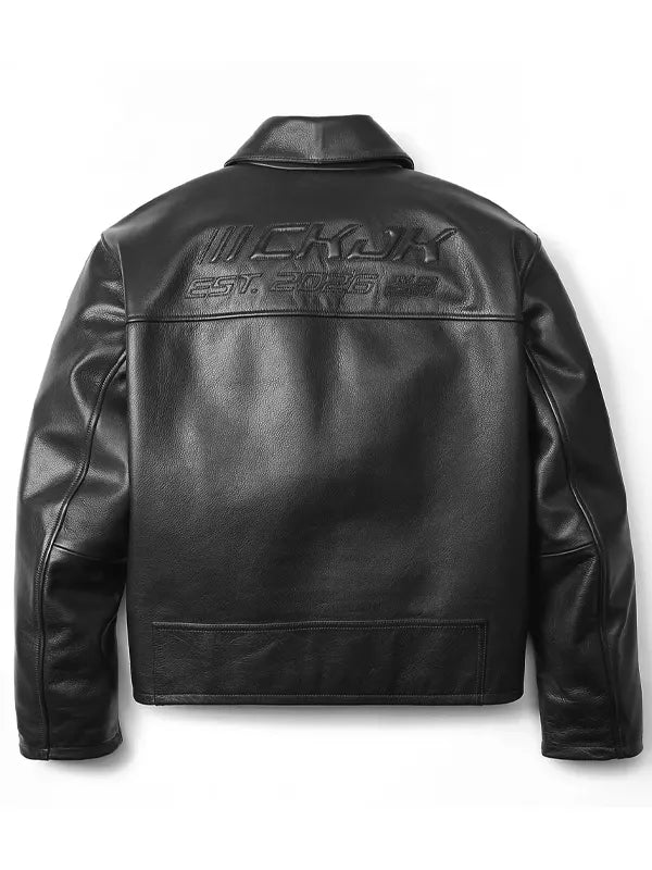 NYC Campaign Jungkook Black Leather Jacket