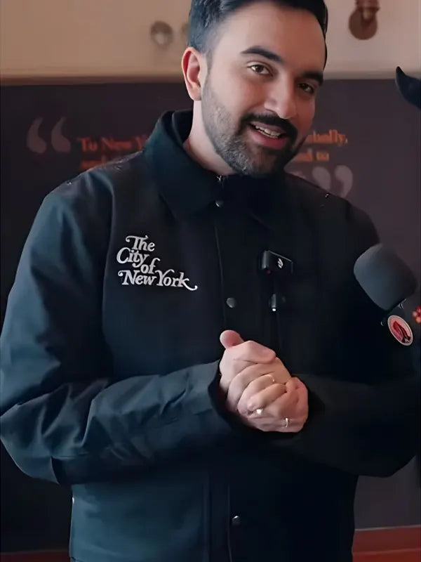 NYC Mayor Zohran Mamdani Black jacket