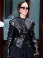 NYC Sarah Paulson Black Leather Jacket