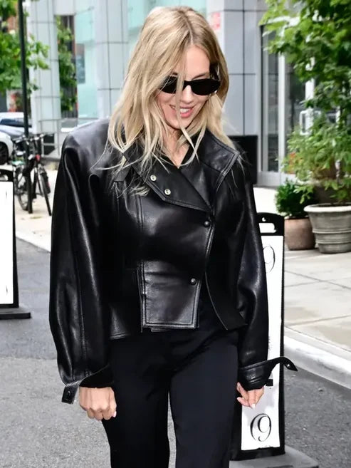 Nyc Sienna Miller Black Leather Jacket