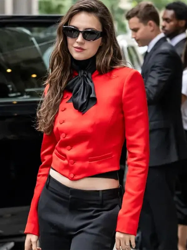 Ny Fashion Week Ella Hunt Red Jacket