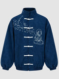 Neptun X Avatar 2026 Blue Chinese Suede Leather Jacket