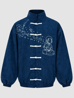 Neptun X Avatar 2026 Blue Chinese Suede Leather Jacket