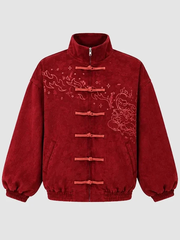 Neptun X Avatar Maroon Chinese Jacket