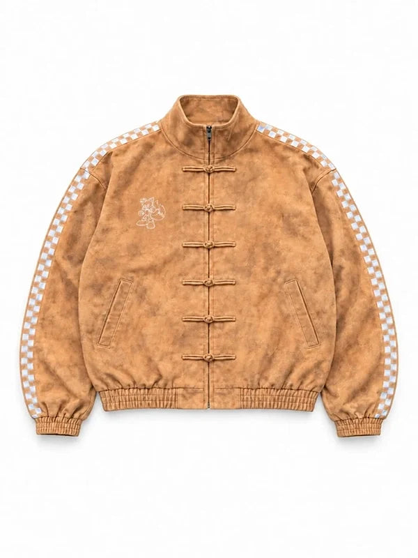 Neptun X Sonic 2026 Orange Suede Leather Jacket