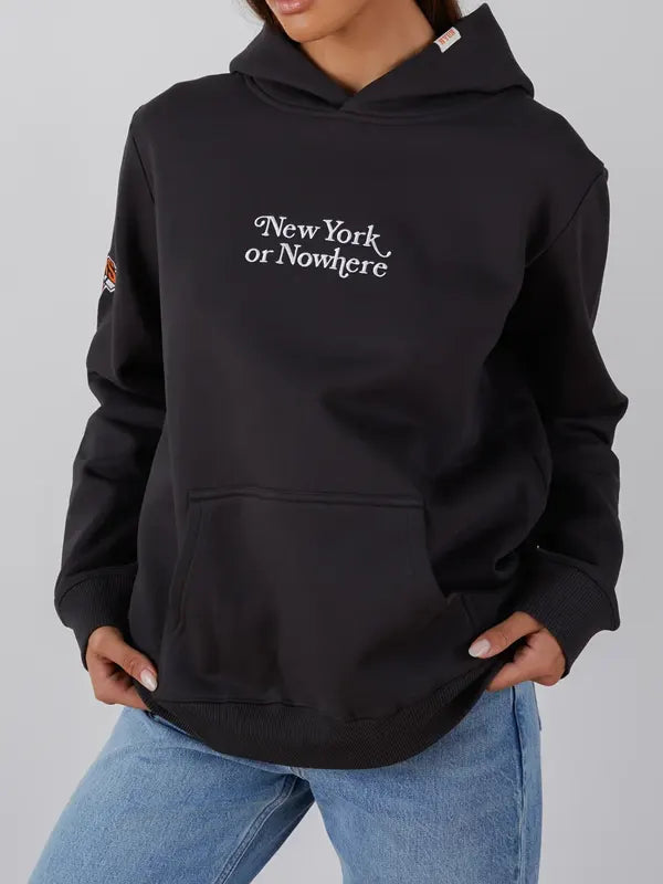 New York Or Nowhere Knicks Motto Hoodie
