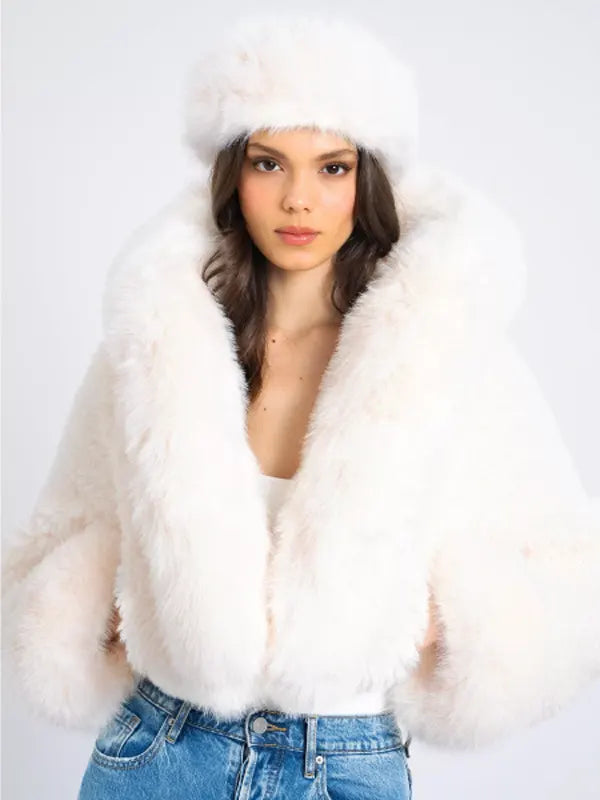 Next Gen NYC S02 Emira D’Spain White Fur Jacket