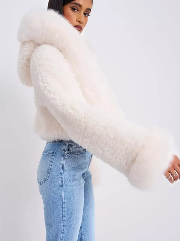 Next Gen NYC S02 Emira D’Spain White Fur Jacket