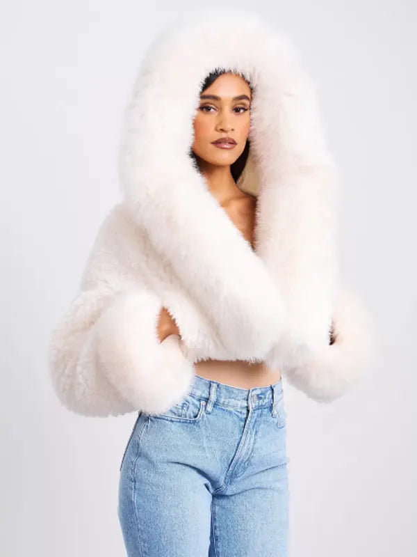 Next Gen NYC S02 Emira D’Spain White Fur Jacket