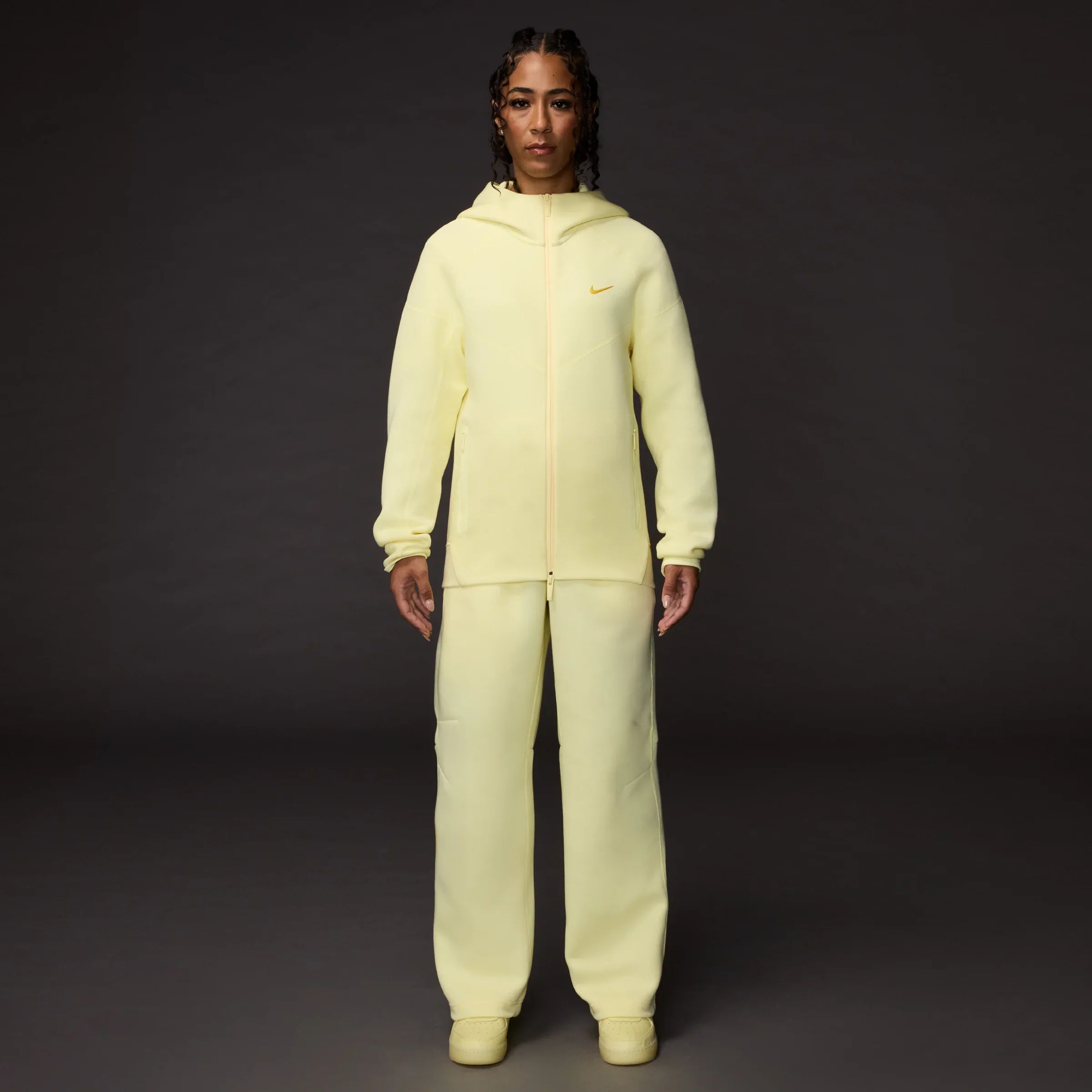 Nike-X-Nocta-Tech-Fleece-Full-Zip-Up-Hoodie-Citron-Tint