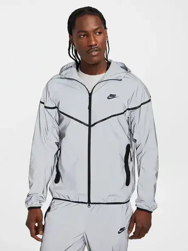 Nike Men's Tech Woven Flash Jacket Grey