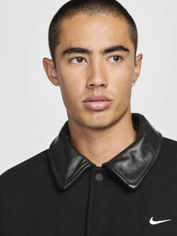 Nike Solo Swoosh Varsity Jacket Black