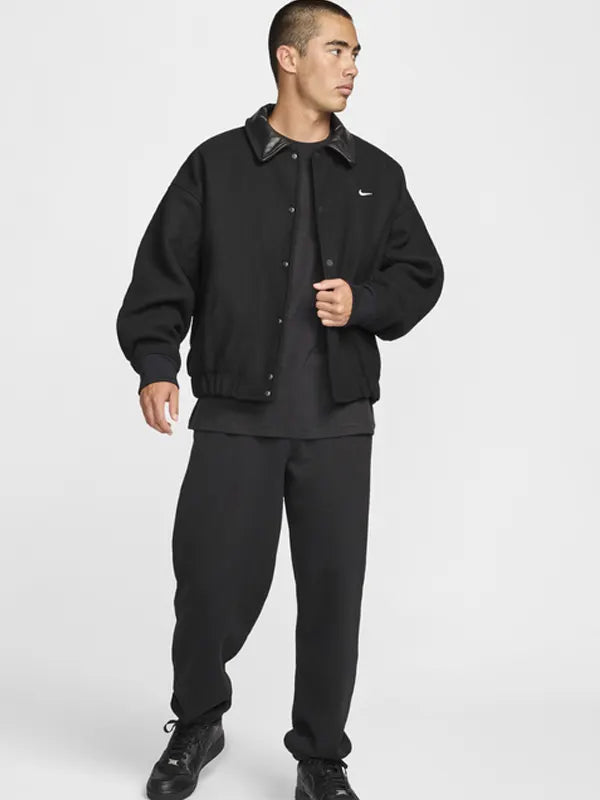 Nike Solo Swoosh Varsity Jacket Black