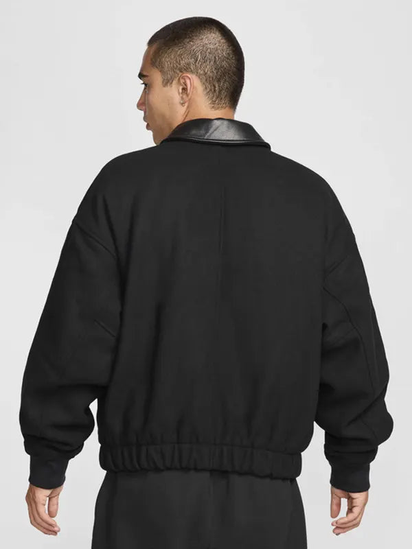 Nike Solo Swoosh Varsity Jacket Black