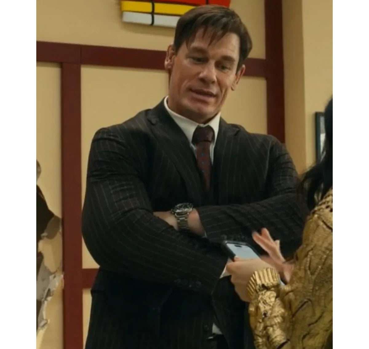 Noel-2024-Jackpot-Movie-John-Cena-Black-Stripped-Suit