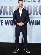 Novak Djokovic The Wolf In Winter NYC Navy Suit
