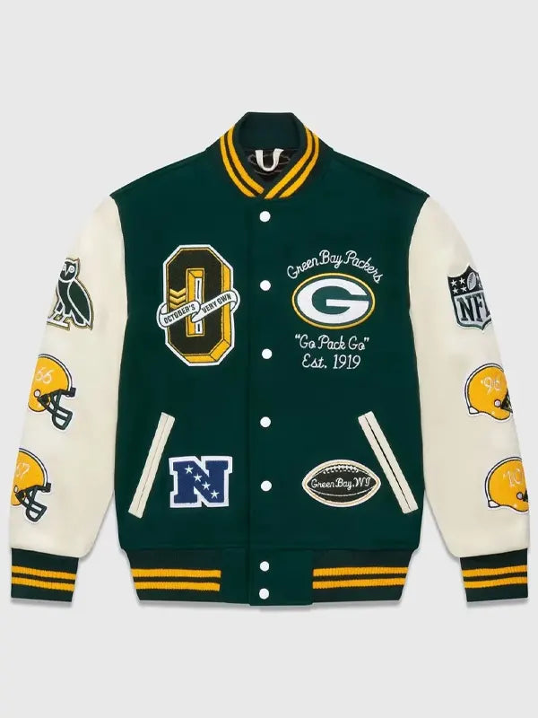 OVO X NFL Green Bay Packers Varsity Jacket
