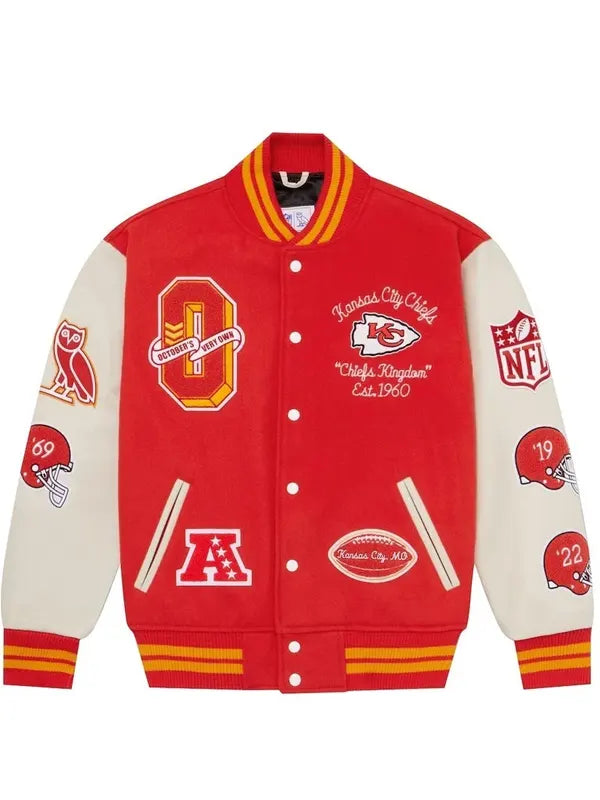 OVO x NFL Kansas City Chiefs Varsity Jacket