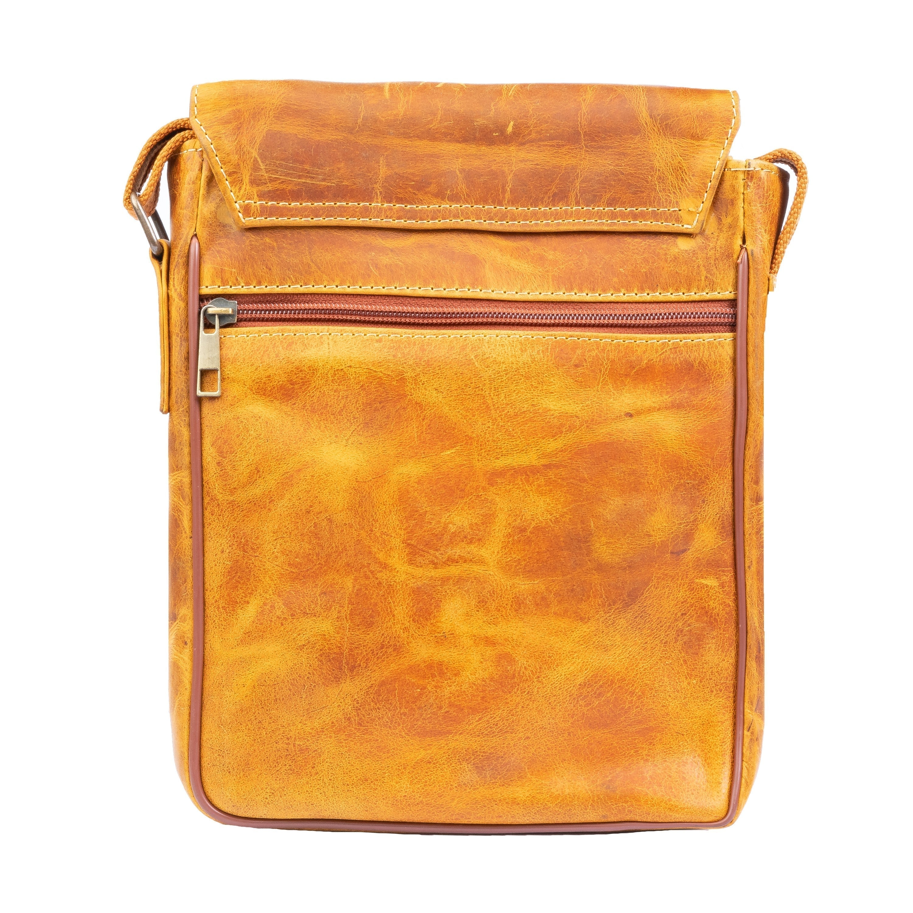 Vintage Leather Crossbody Bag, Green Zing Apparel