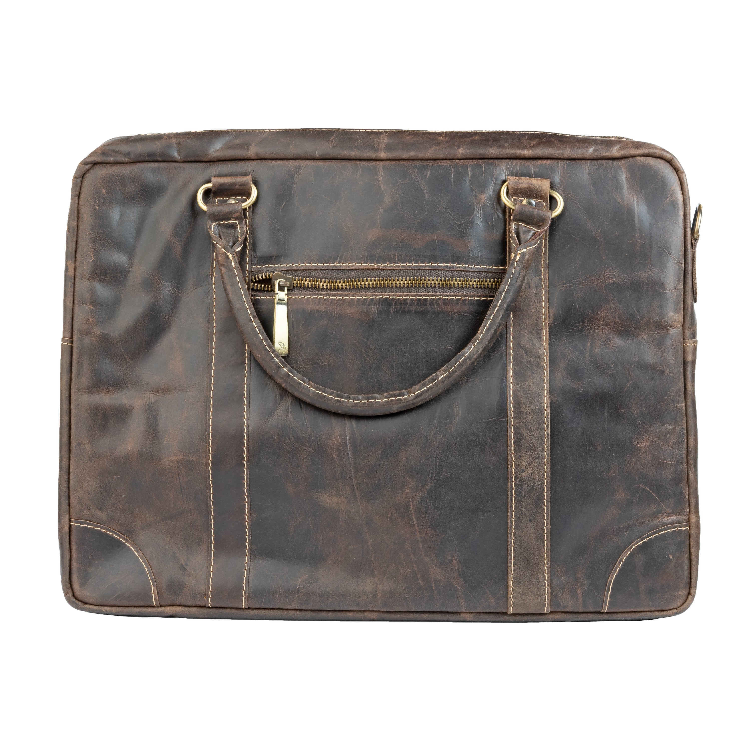 The Maverick Vintage Leather Laptop Bag Zing Apparel