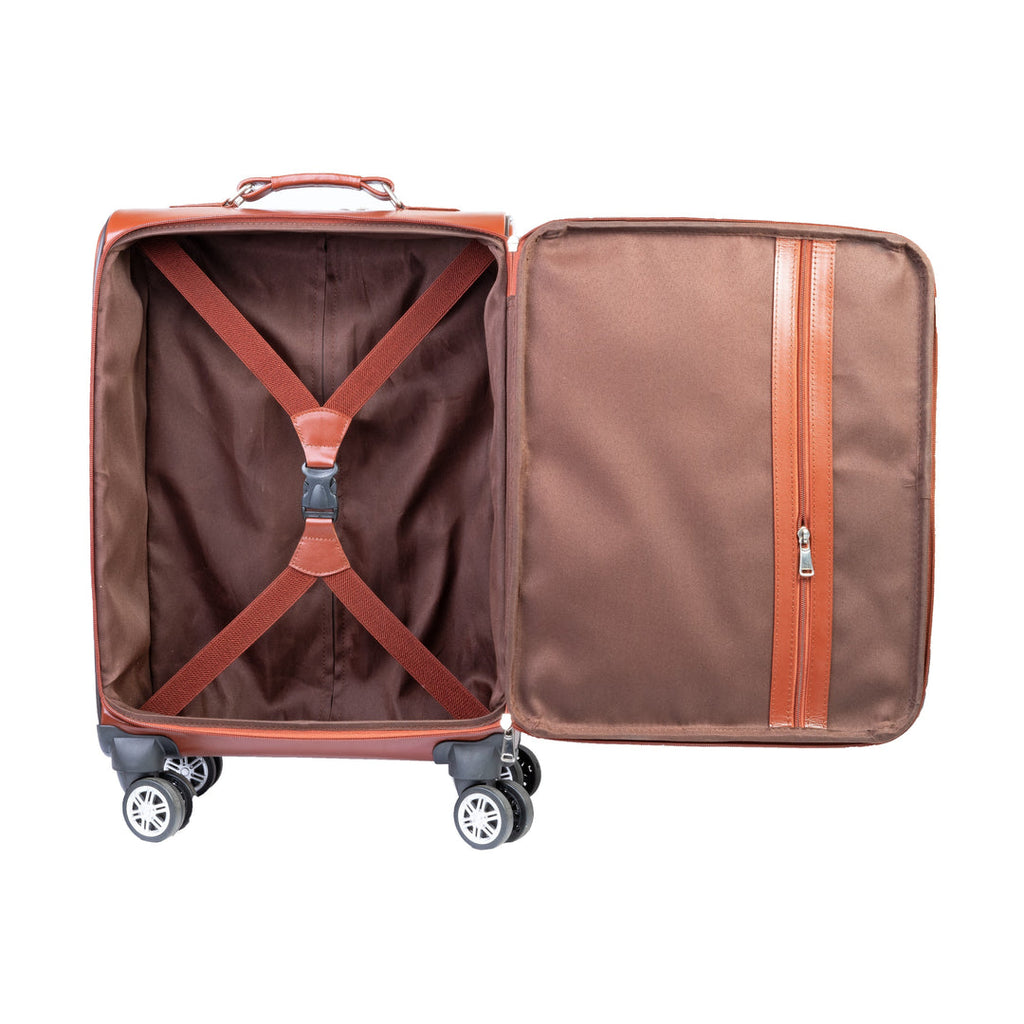 Modern Leather Case Cabin Trolley Bag Zing Apparel