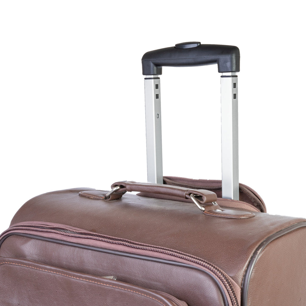 Modern Spin Leather Cabin Trolley Bag Zing Apparel