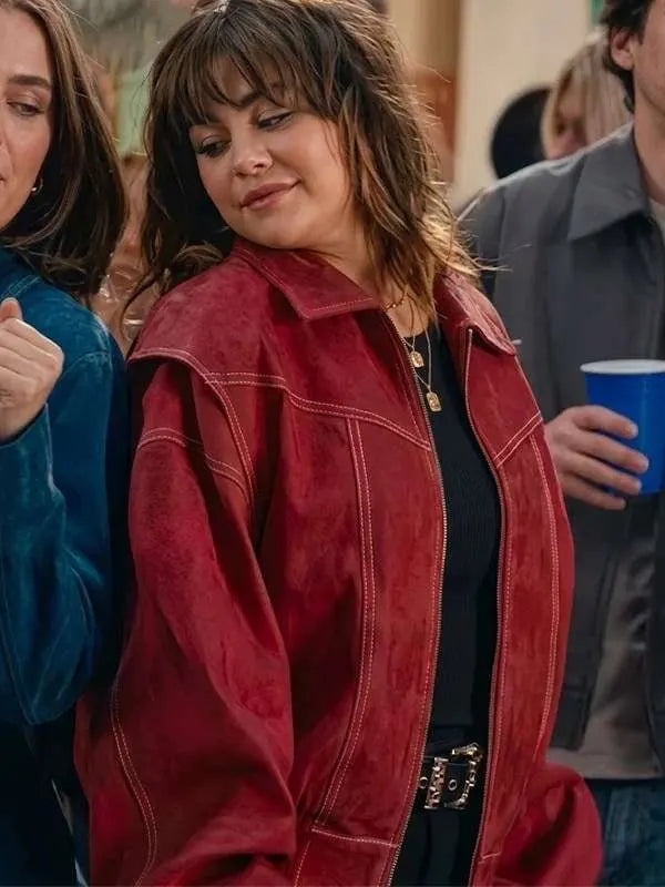 Off Campus 2026 Mika Abdalla Red Bomber Jacket