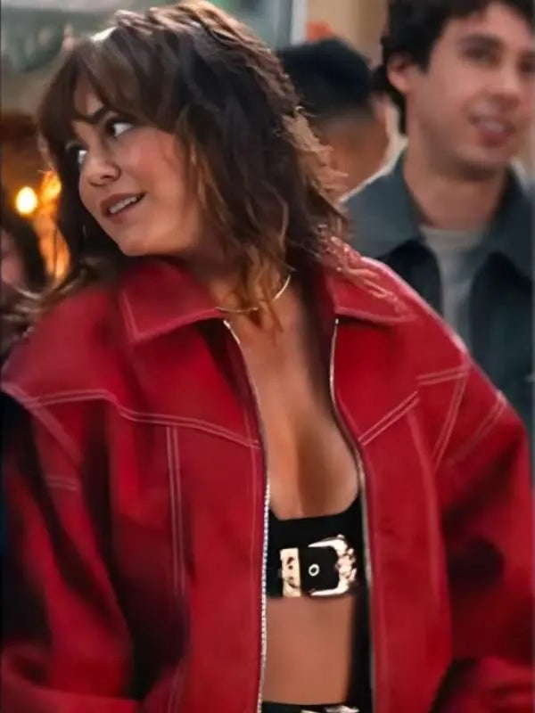 Off Campus 2026 Mika Abdalla Red Bomber Jacket