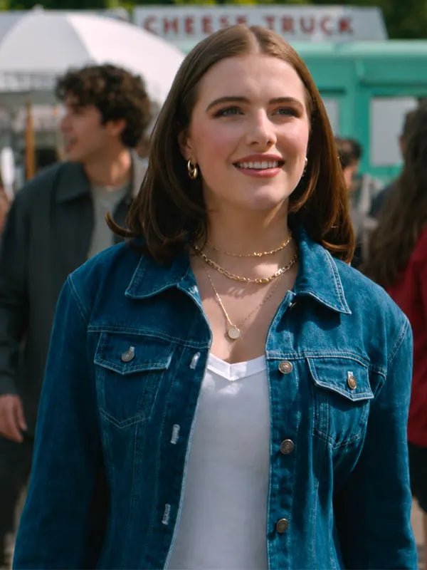Off Campus Ella Bright Blue Denim Jacket