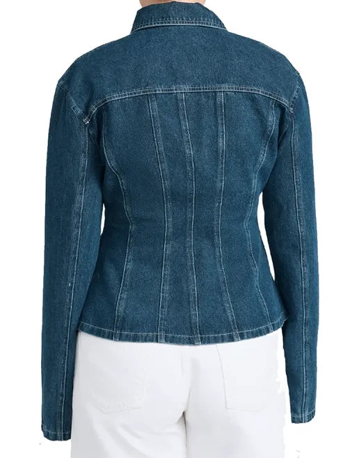 Off Campus Ella Bright Blue Denim Jacket