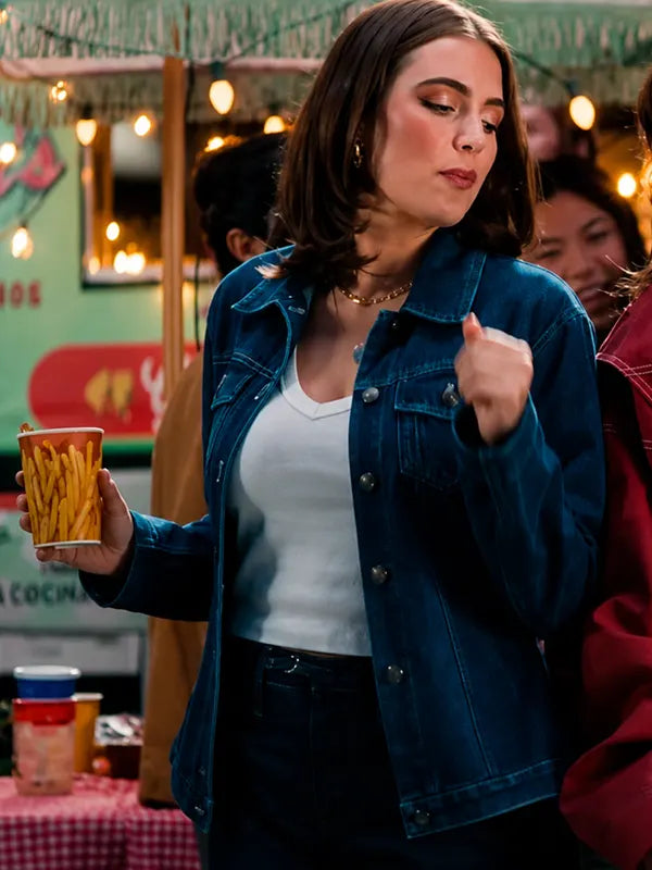 Off Campus Ella Bright Blue Denim Jacket