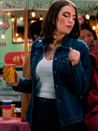 Off Campus Ella Bright Blue Denim Jacket