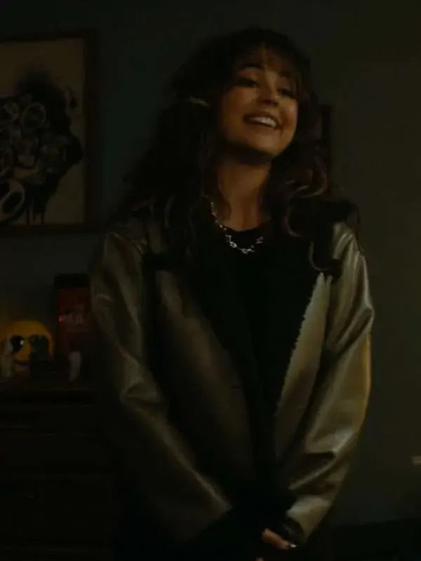 Off Campus 2026 Allie Hayes Shearling Leather Jacket