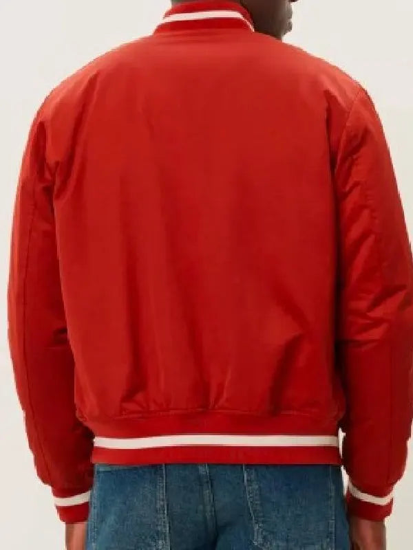 Off Campus 2026 Beau Maxwell Red Varsity Jacket