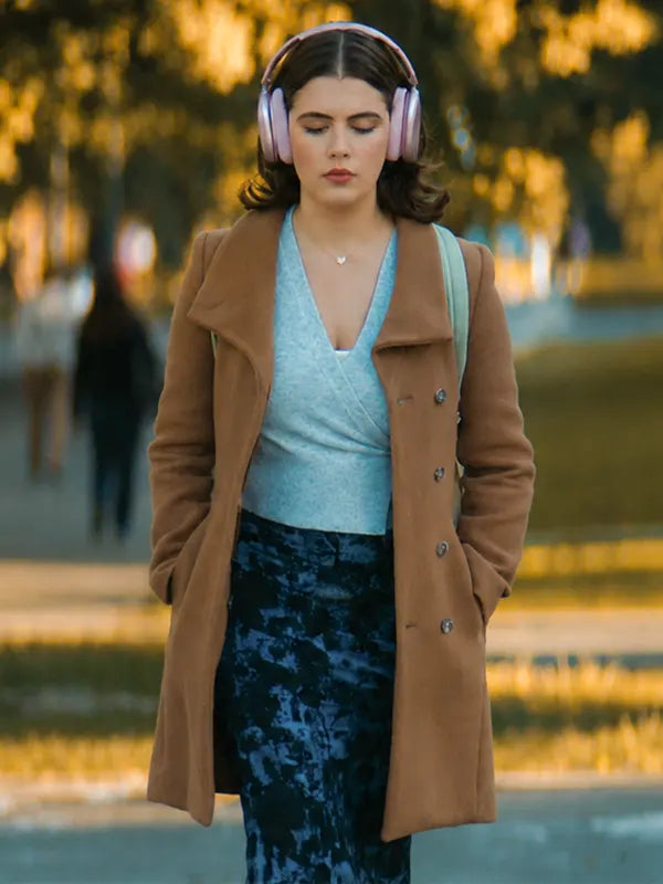 Off Campus S01 Hannah Wells Brown Coat