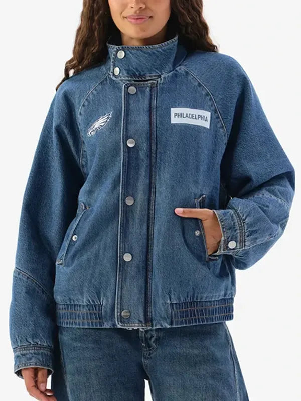 Off Season Eagles Oversized Denim Jacket