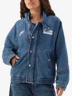 Off Season Eagles Oversized Denim Jacket